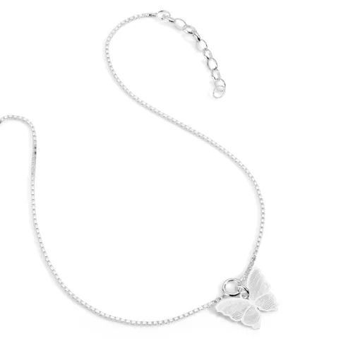 John Greed Tempest Meadow Silver Butterfly Anklet