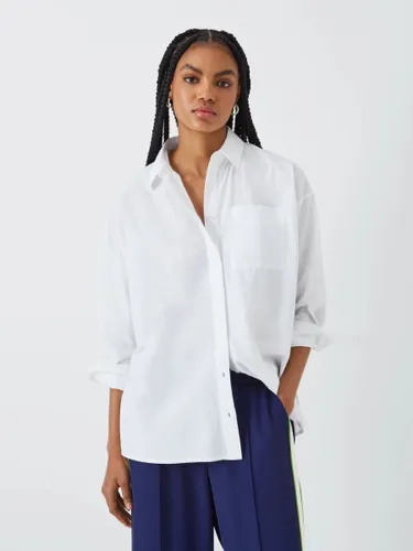 John Lewis ANYDAY Plain Oversized Long Sleeve Shirt - White - Female