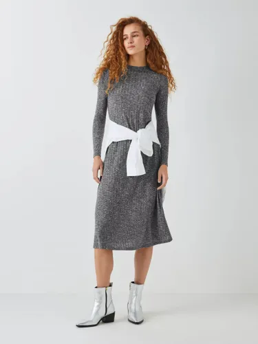 John Lewis ANYDAY Space Dyed Jersey Midi Dress, Grey - Grey - Female