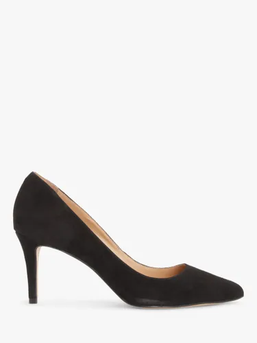 John Lewis Blessing Suede Stiletto Heel Pointed Toe Court Shoes - Black Kid Suede - Female