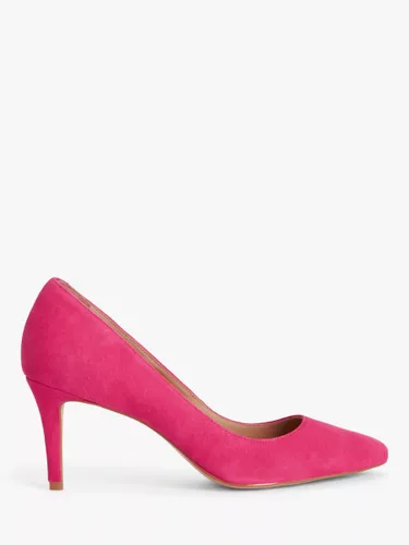 John Lewis Blessing Suede Stiletto Heel Pointed Toe Court Shoes - Viva Magenta Suede - Female