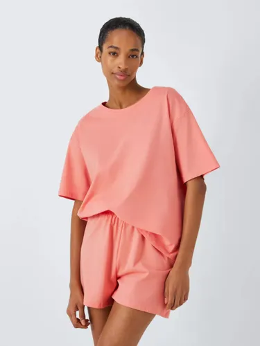 John Lewis Greta T-Shirt Jersey Short Pyjama Set, Desert Rose - Desert Rose - Female
