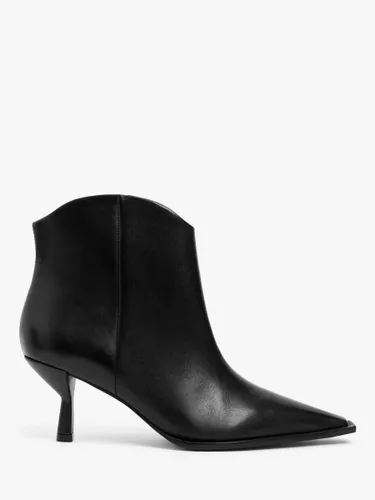 John Lewis Panama Leather Dressy Western Ankle Boots - Latigo Silk Black - Female