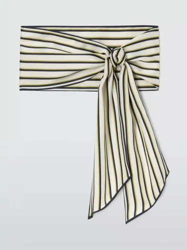 John Lewis Striped Silk Scarf - Cream/Multi - Female