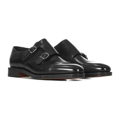 John Lobb , Men Shoes Laced Black Ss23 ,Black male, Sizes: