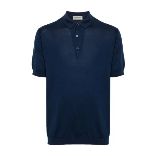 John Smedley , John Smedley T-shirts and Polos Blue ,Blue male, Sizes: