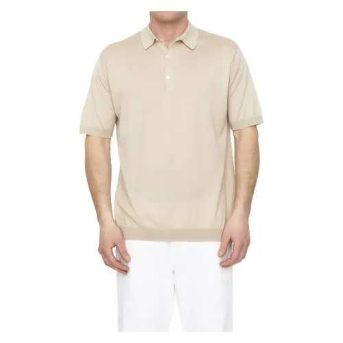 John Smedley , Men&#39;s Clothing T-Shirts &amp; Polos Beige Ss23 ,Beige male, Sizes: