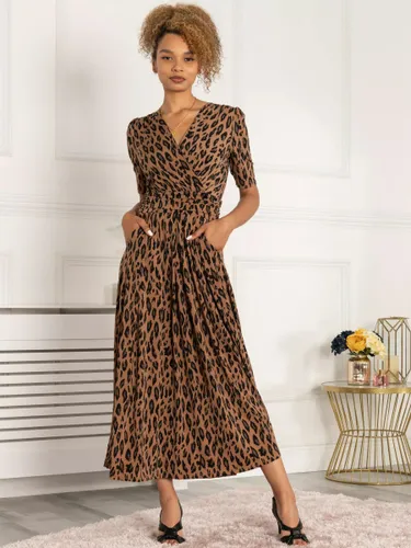 Jolie Moi Akayla Leopard Print Jersey Maxi Dress - Brown - Female