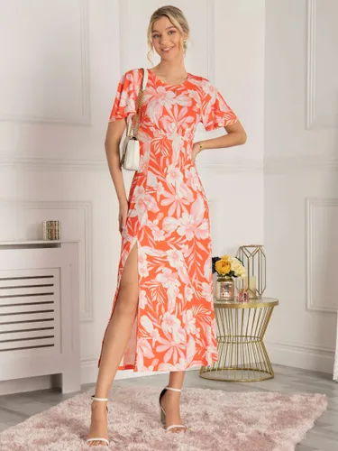 Jolie Moi Dalilah Floral Maxi Dress, Orange - Orange - Female