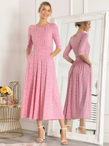 Jolie Moi Denisse Spot Print Maxi Dress - Dusty Pink - Female