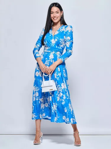 Jolie Moi Devorah Floral Print Jersey Maxi Dress - Blue/Multi - Female