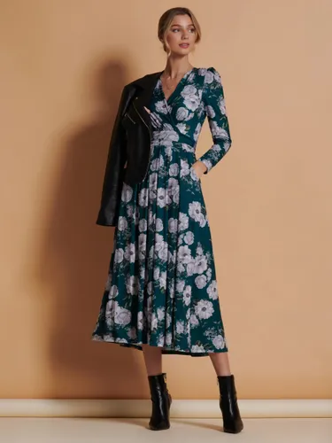 Jolie Moi Devorah Floral Print Jersey Maxi Dress - Green/Multi - Female