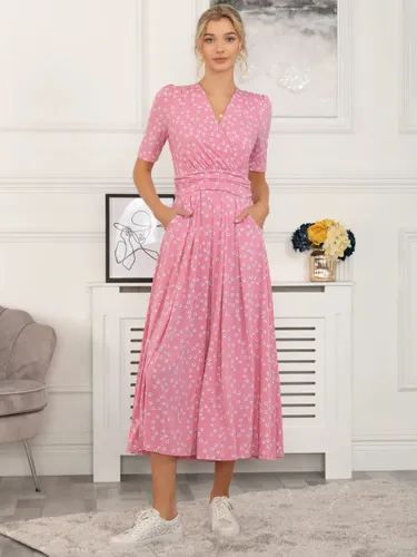 Jolie Moi Racquel Spot Jersey Maxi Dress - Dusty Pink - Female