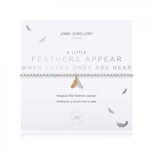 Joma Jewellery A Little Feathers Appear When Loved Ones Are Near Bracelet - Silver & Gold