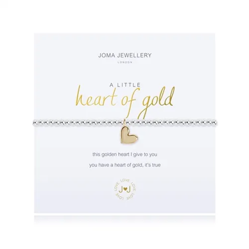 Joma Jewellery A Little Heart Of Gold Bracelet - Silver