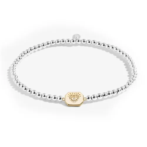Joma Jewellery A Little Positive Vibes Bracelet - Silver & Gold - O/S