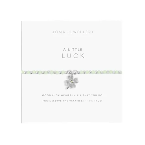 Joma Jewellery Pop Colour A Little Luck Bracelet - Silver & Green - O/S