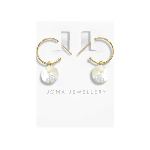Joma Jewellery Summer Solstice Coin Pearl Hoop Earrings - Gold - O/S