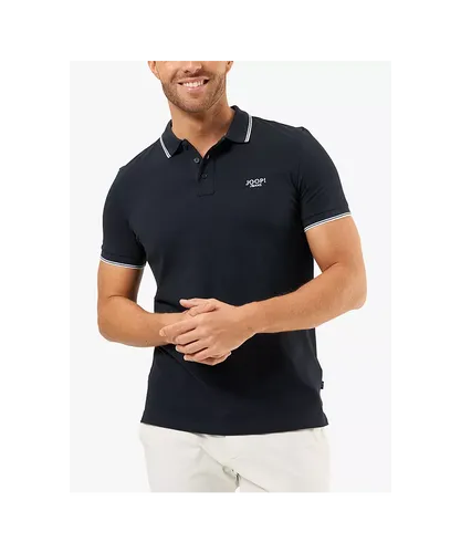 Joop Mens Agnello Polo Shirt Short Sleeve - Blue Cotton