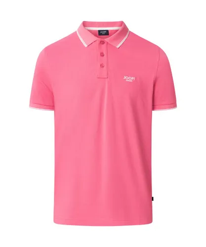 Joop ! Mens Agnello Polo Shirt Short Sleeve - Pink Cotton