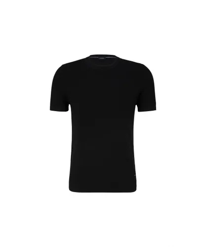 Joop ! Mens Crew Neck Knit T-Shirt Short Sleeve - Black Cotton