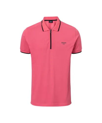 Joop Mens Polo Shirt - Pink Cotton/Polyester