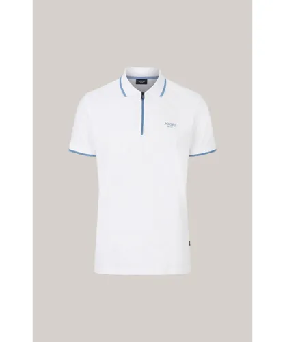 Joop Mens Polo Shirt - White Cotton/Polyester