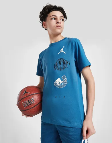 Jordan Air Globe Repeat T-Shirt Junior - Blue - Kids