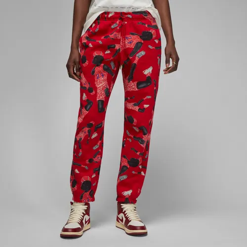 Jordan Artist Series by Parker Duncan Women's Brooklyn Fleece Trousers - Red - Cotton