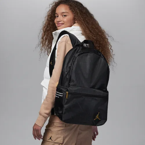 Jordan Black and Gold Backpack Backpack (19L) - Black - Polyester
