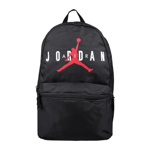 Jordan , Black Backpack with Iconic Logo ,Black unisex, Sizes: ONE SIZE