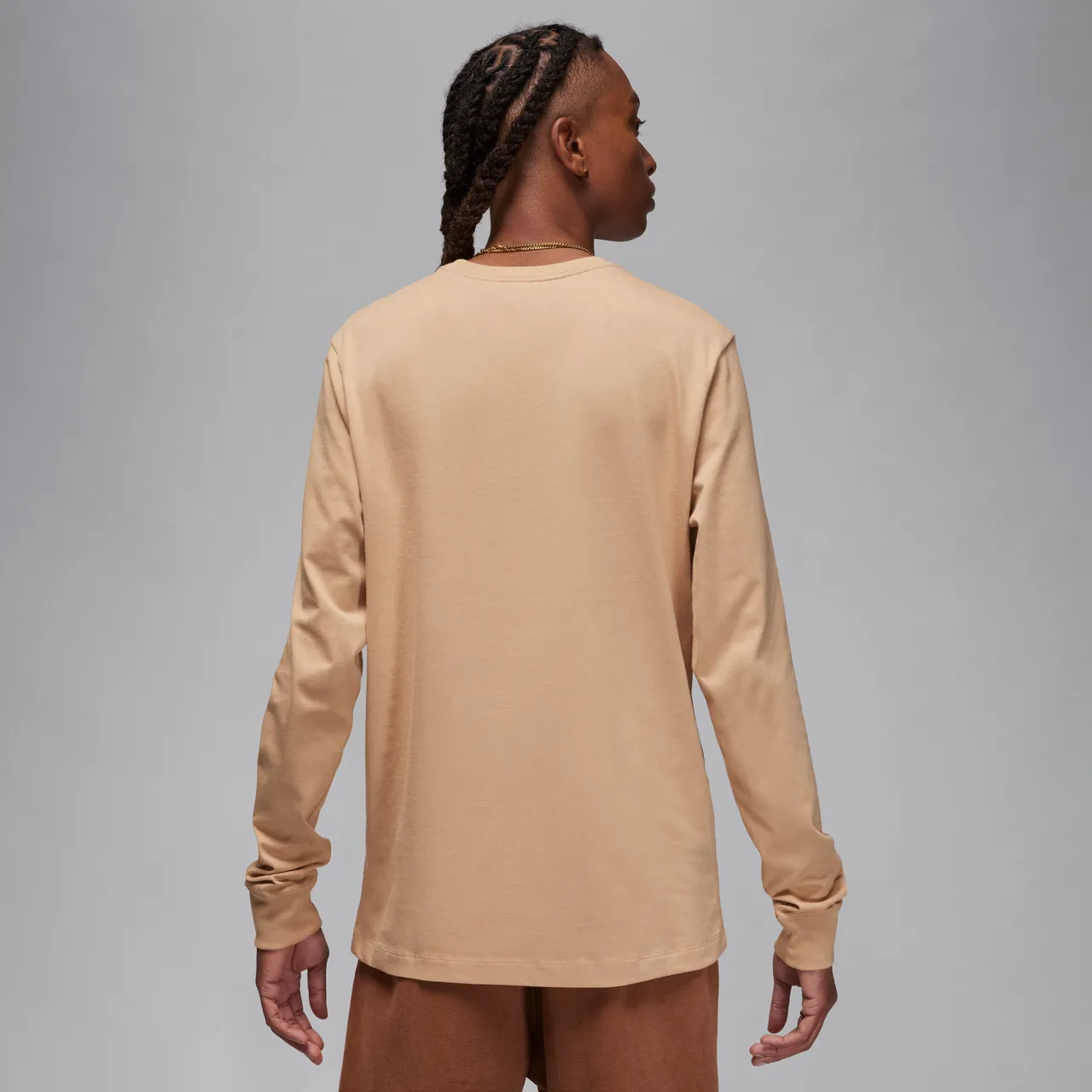 Jordan Brand Men's Graphic Long-Sleeve T-Shirt - Brown - Cotton