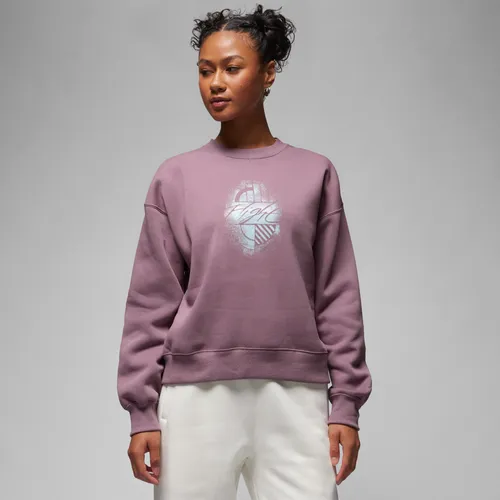 Jordan Brooklyn Fleece Women's Graphic Crew-Neck Sweatshirt - Purple - Polyester