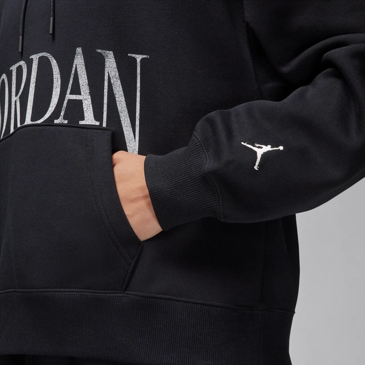 Jordan Brooklyn Fleece Women's Pullover Hoodie - Black - Cotton