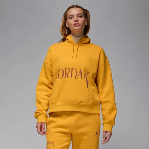Jordan Brooklyn Fleece Women's Pullover Hoodie - Yellow - Cotton