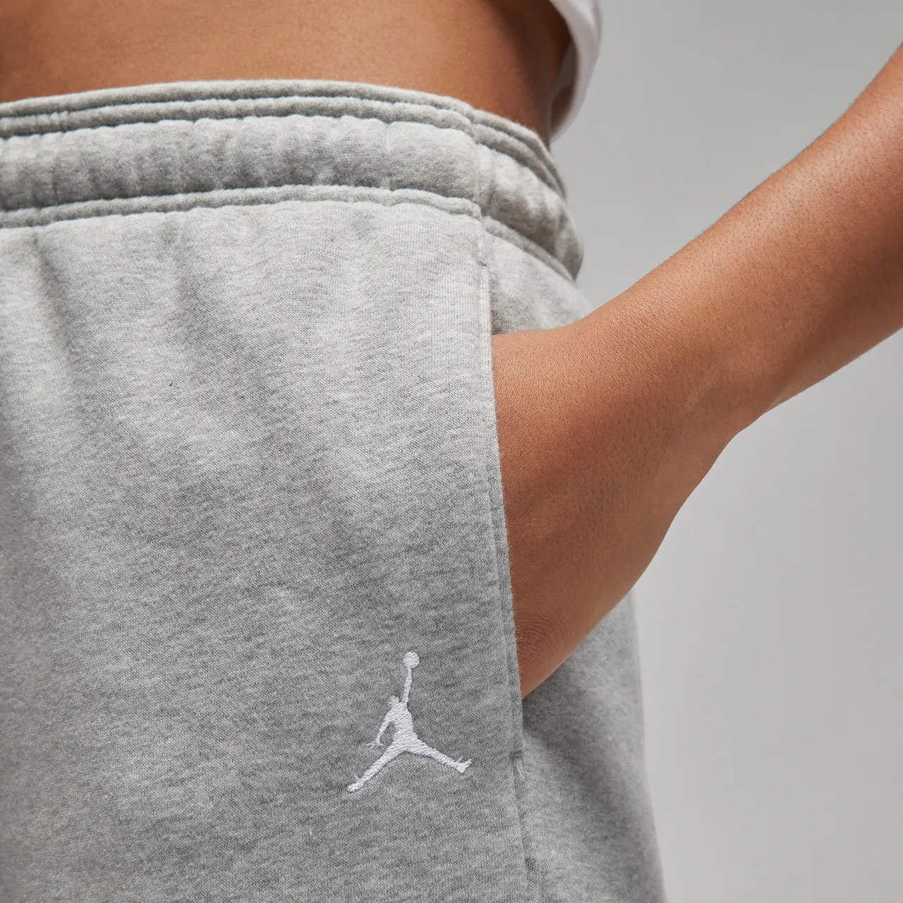 Jordan Brooklyn Fleece Women's Trousers - Grey - Cotton