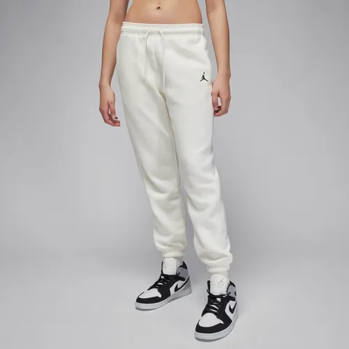 Jordan Brooklyn Fleece Women's Trousers - White - Cotton