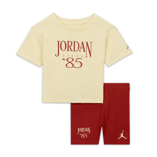 Jordan Brooklyn Mini Me Baby (12–24M) Bike Shorts Set - Red - Polyester