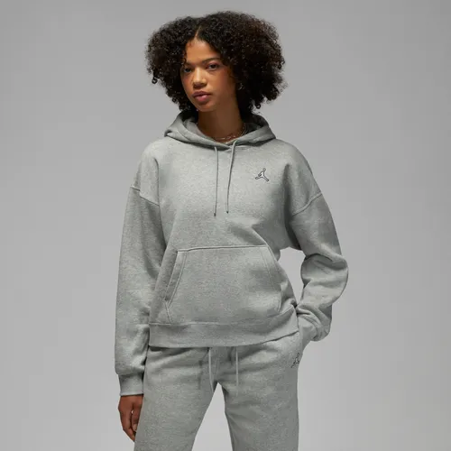 Jordan Brooklyn Women's Fleece Pullover Hoodie - Grey - Cotton