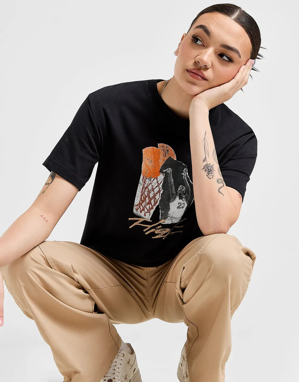 Jordan Collage T-Shirt - Black - Womens