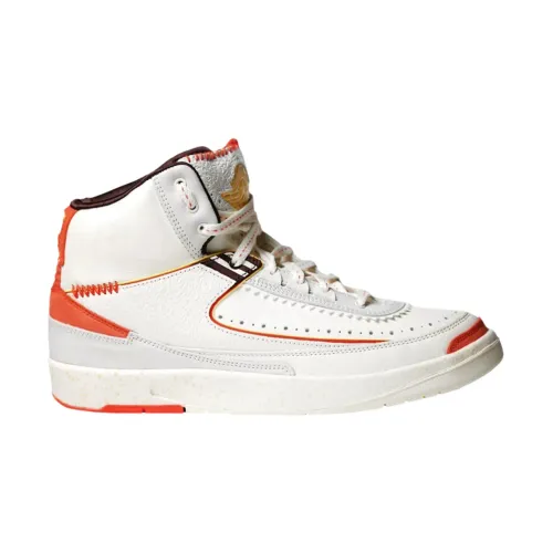 Jordan , Creamy Orange Retro Sneakers ,White male, Sizes: