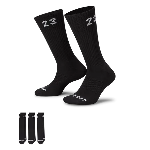 Jordan Essentials Crew Socks (3 Pairs) - Black - Polyester