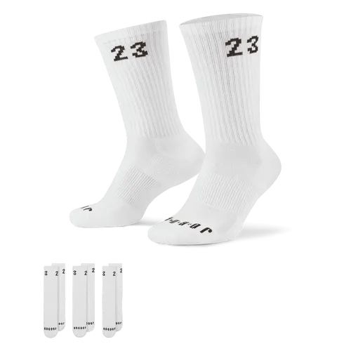 Jordan Essentials Crew Socks (3 Pairs) - White - Polyester