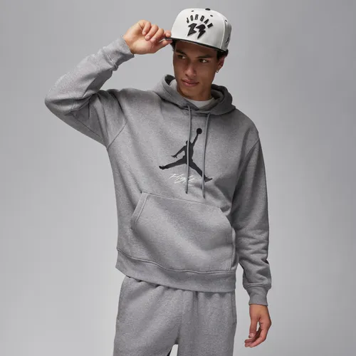 Jordan Essentials Men's Fleece Hoodie - Grey - Cotton