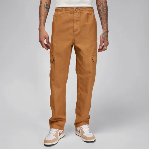 Jordan Essentials Men's Washed Chicago Trousers - Brown - Cotton