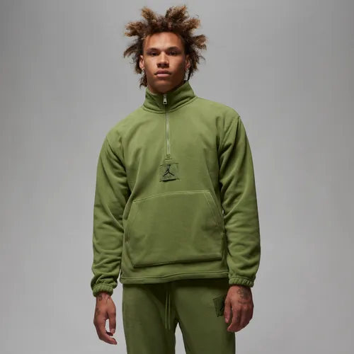Jordan Essentials Men's Winterized Fleece Half-Zip - Green - Polyester
