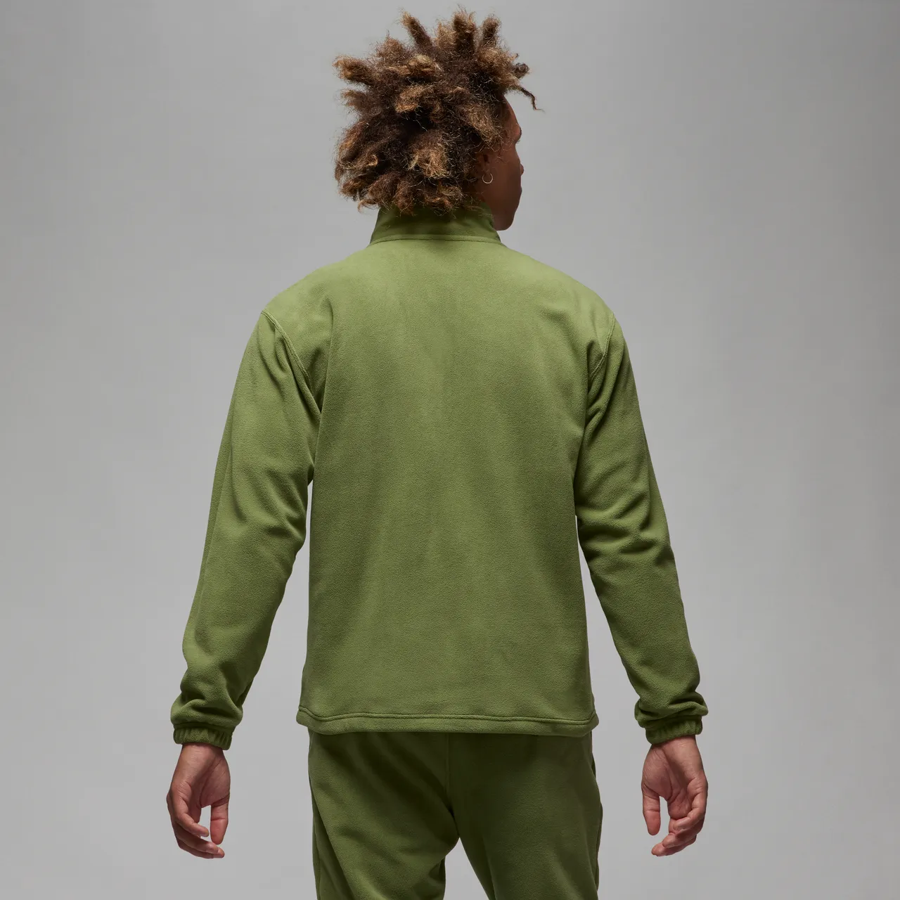 Jordan Essentials Men's Winterized Fleece Half-Zip - Green - Polyester