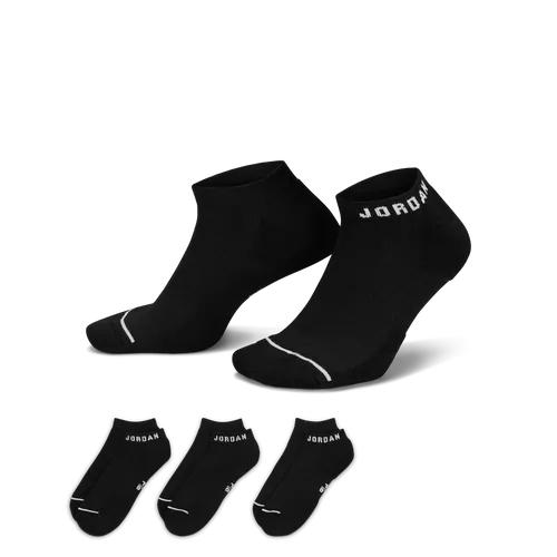 Jordan Everyday No-Show Socks (3 Pairs) - Black - Polyester
