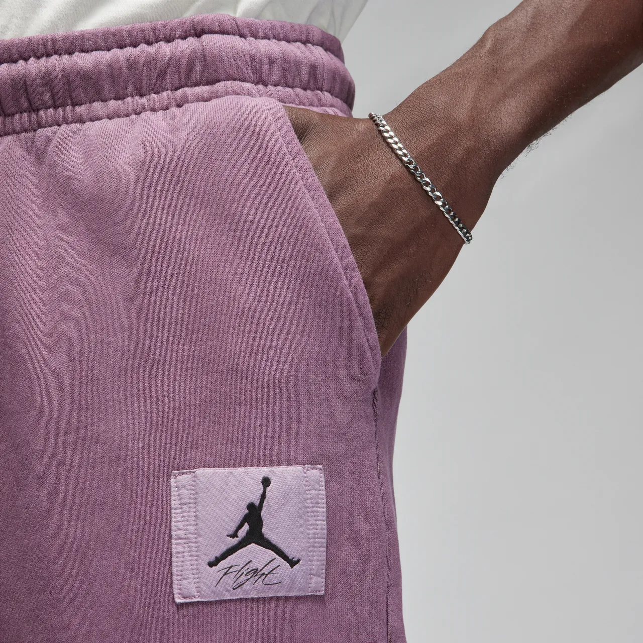 Jordan Flight Fleece Men's Tracksuit Bottoms - Purple - Cotton
