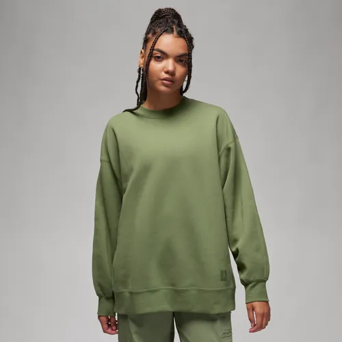 Jordan Flight Fleece Women's Crew-neck Sweatshirt - Green - Polyester